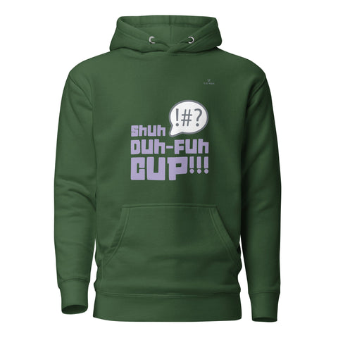 SHUH DUH FUH CUP with Lavender Logo Premium Unisex Hoodie - Kima Kreates