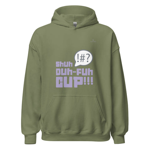 SHUH DUH FUH CUP with Lavender Logo Unisex Hoodie - Kima Kreates