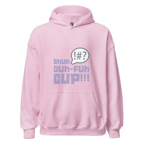 SHUH DUH FUH CUP with Lavender Logo Unisex Hoodie - Kima Kreates