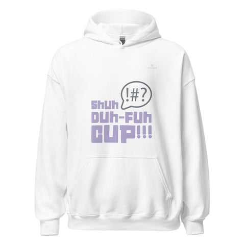 SHUH DUH FUH CUP with Lavender Logo Unisex Hoodie - Kima Kreates