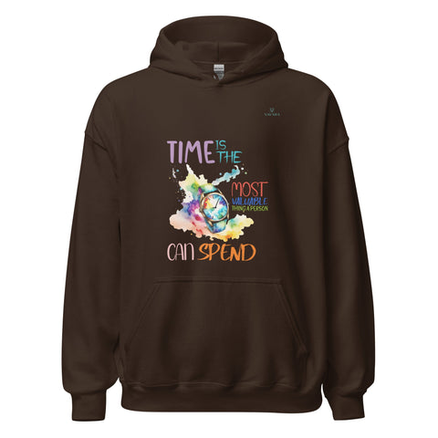 TIME with Turquoise Logo Unisex Hoodie - Kima Kreates
