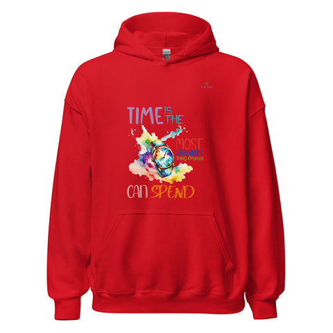 TIME with Turquoise Logo Unisex Hoodie - Kima Kreates