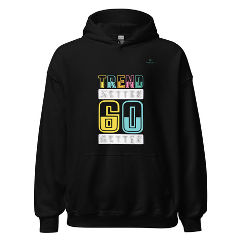 TRENDSETTER GO GETTER with Turquoise Logo Unisex Hoodie - Kima Kreates