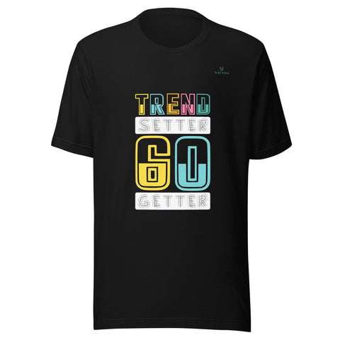 TRENSETTER GO GETTER with Turqouise Logo Unisex T-Shirt - Kima Kreates