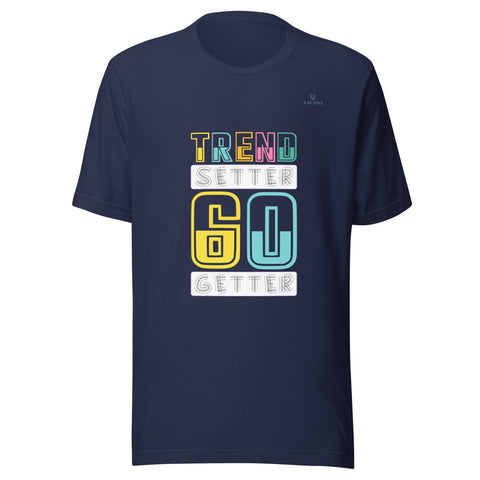 TRENSETTER GO GETTER with Turqouise Logo Unisex T-Shirt - Kima Kreates