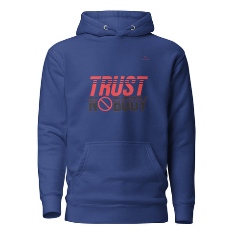 TRUST NOBODY with Red Logo Premium Unisex Hoodie - Kima Kreates