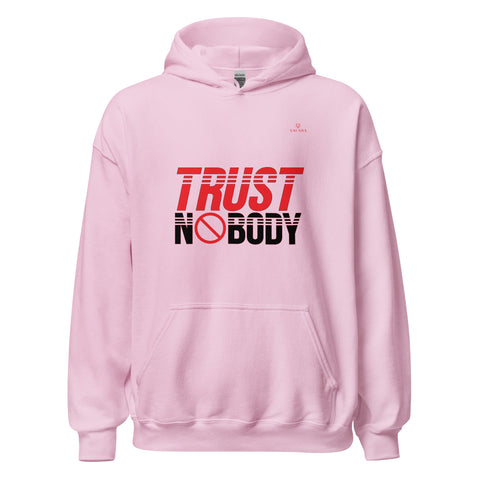 TRUST NOBODY with Red Logo Unisex Hoodie - Kima Kreates