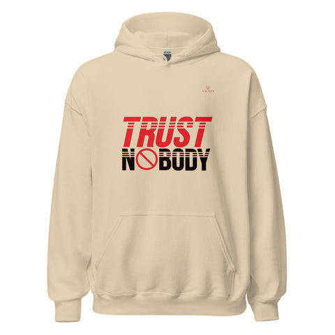 TRUST NOBODY with Red Logo Unisex Hoodie - Kima Kreates