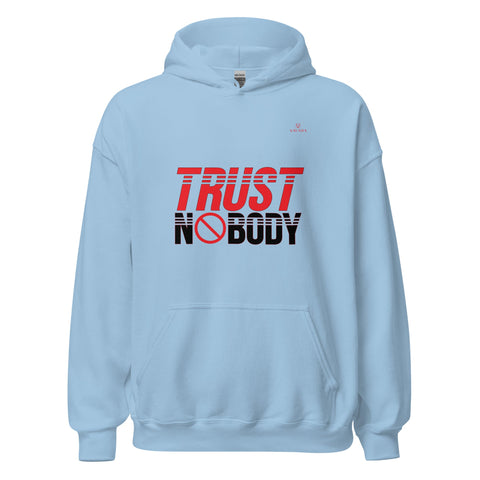 TRUST NOBODY with Red Logo Unisex Hoodie - Kima Kreates
