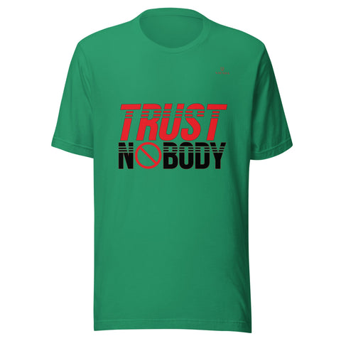 TRUST NOBODY with Red Logo Unisex T-Shirt - Kima Kreates