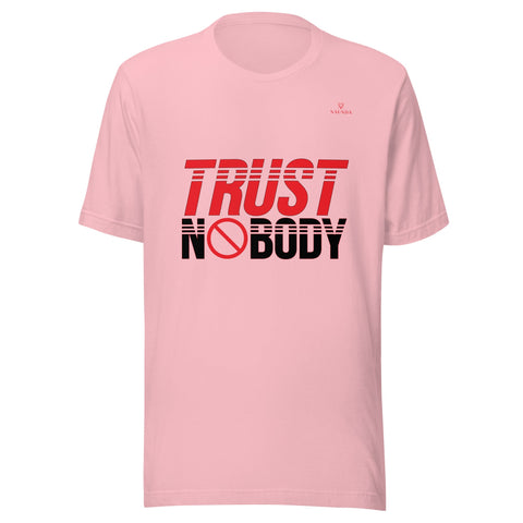 TRUST NOBODY with Red Logo Unisex T-Shirt - Kima Kreates