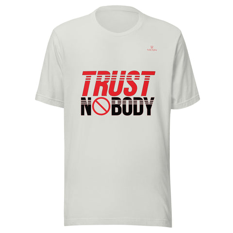 TRUST NOBODY with Red Logo Unisex T-Shirt - Kima Kreates