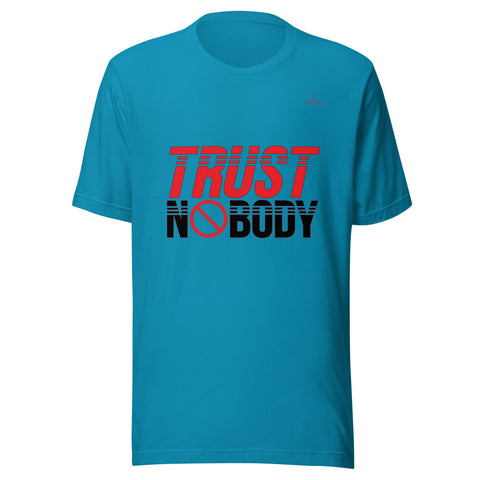 TRUST NOBODY with Red Logo Unisex T-Shirt - Kima Kreates