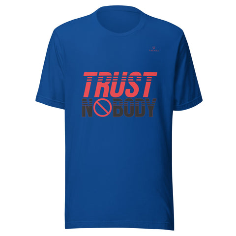 TRUST NOBODY with Red Logo Unisex T-Shirt - Kima Kreates