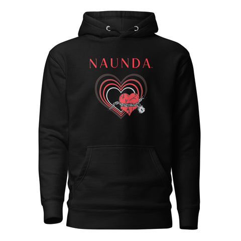 UNCHAIN MY HEART with Red Logo Premium Unisex Hoodie - Kima Kreates