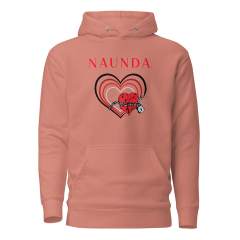 UNCHAIN MY HEART with Red Logo Premium Unisex Hoodie - Kima Kreates