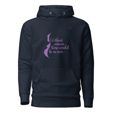 WOMEN with Purple Logo Premium Unisex Hoodie - Kima Kreates