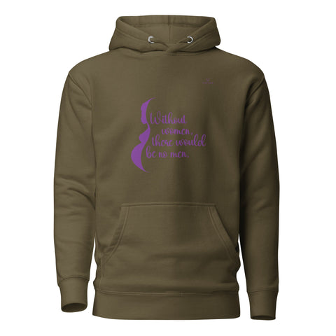 WOMEN with Purple Logo Premium Unisex Hoodie - Kima Kreates