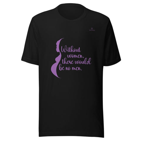 WOMEN with Purple Logo Unisex T-Shirt - Kima Kreates