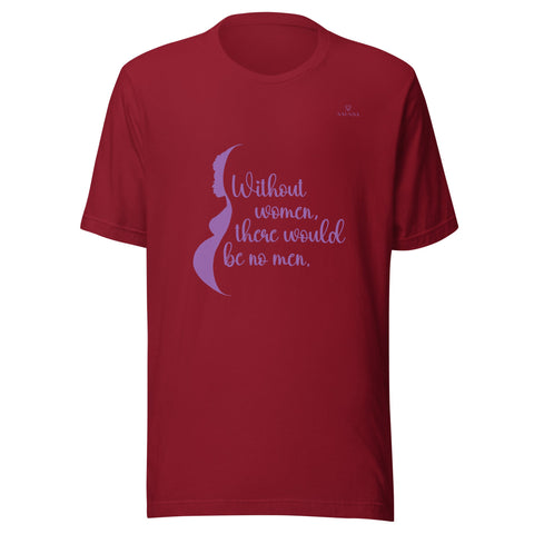 WOMEN with Purple Logo Unisex T-Shirt - Kima Kreates