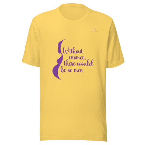 WOMEN with Purple Logo Unisex T-Shirt - Kima Kreates