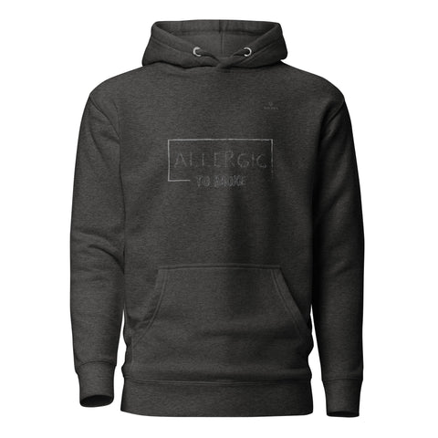 ALLERGIC TO BROKE with Gray Logo Premium Unisex Hoodie - Kima Kreates
