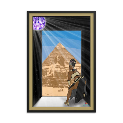 "AM I YOUR QUEEN? (The Black Experience Series)" Framed poster (24"x36") - Kima Kreates