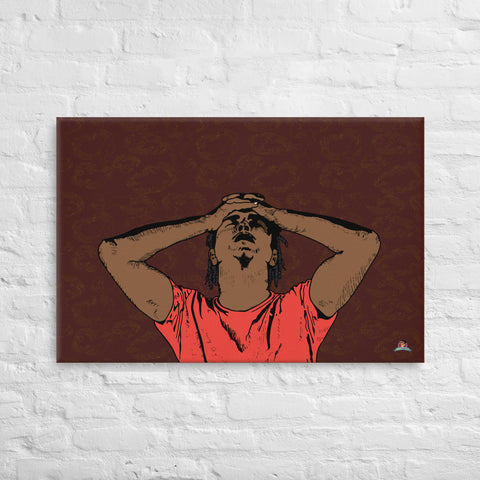 "ANXIETY (The Black Experience Series)" Canvas Print (24"x36") - Kima Kreates