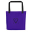 BLACK LABEL Naunda Art Violet Tote Bag - Kima Kreates