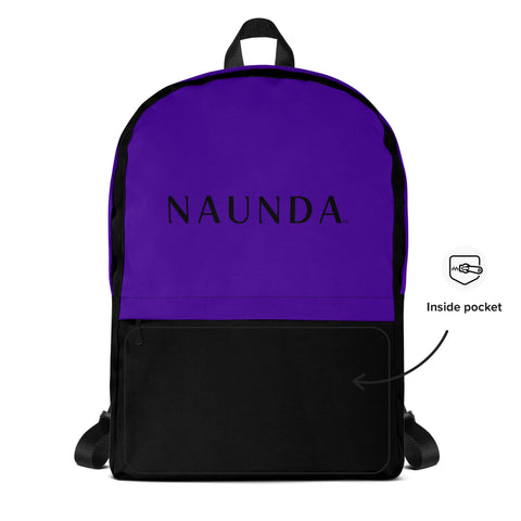 BLACK LABEL Naunda Word Violet Backpack - Kima Kreates