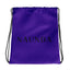 BLACK LABEL Naunda Word Violet Drawstring Bag - Kima Kreates