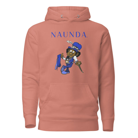 BLUE LEPRECHAUN with Blue Logo Premium Unisex Hoodie - Kima Kreates