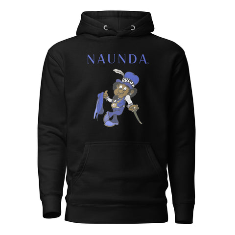 BLUE LEPRECHAUN with Blue Logo Premium Unisex Hoodie - Kima Kreates