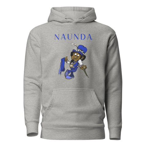 BLUE LEPRECHAUN with Blue Logo Premium Unisex Hoodie - Kima Kreates