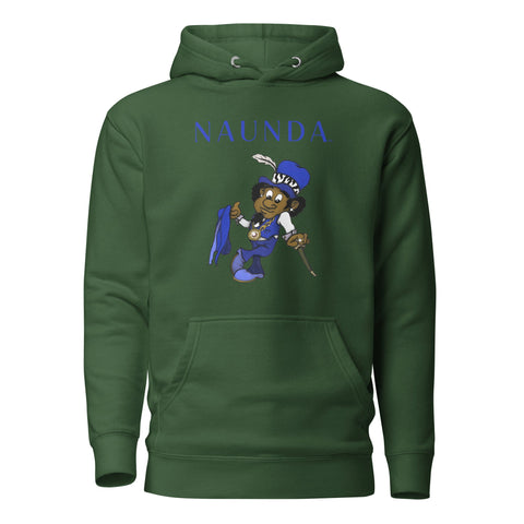 BLUE LEPRECHAUN with Blue Logo Premium Unisex Hoodie - Kima Kreates