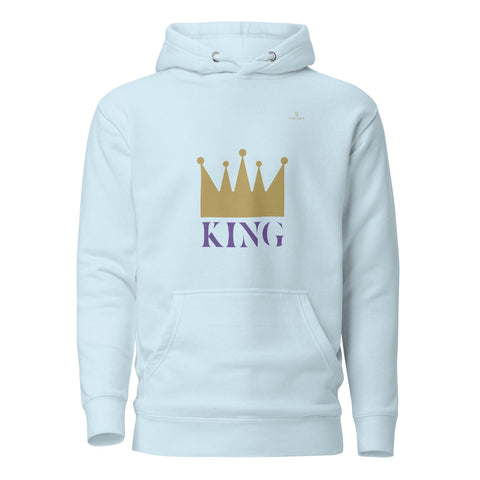 CROWN KING with Gold Logo Premium Unisex Hoodie - Kima Kreates