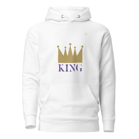 CROWN KING with Gold Logo Premium Unisex Hoodie - Kima Kreates