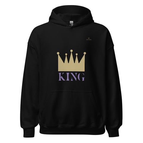 CROWN KING with Gold Logo Unisex Hoodie - Kima Kreates
