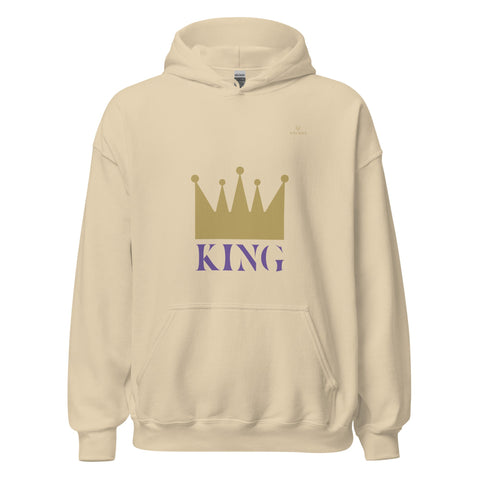 CROWN KING with Gold Logo Unisex Hoodie - Kima Kreates