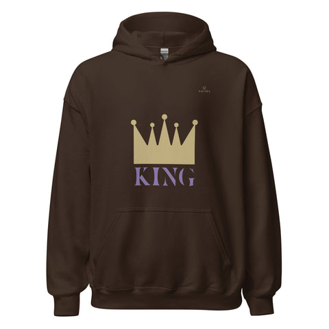 CROWN KING with Gold Logo Unisex Hoodie - Kima Kreates