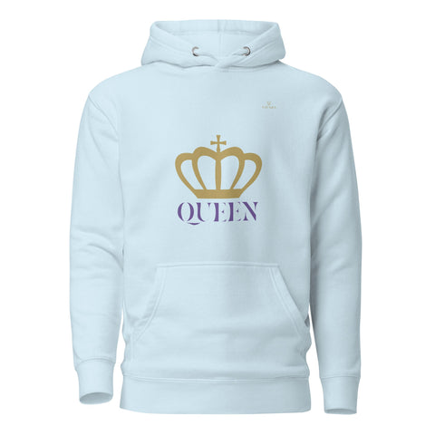 CROWN QUEEN with Gold Logo Premium Unisex Hoodie - Kima Kreates