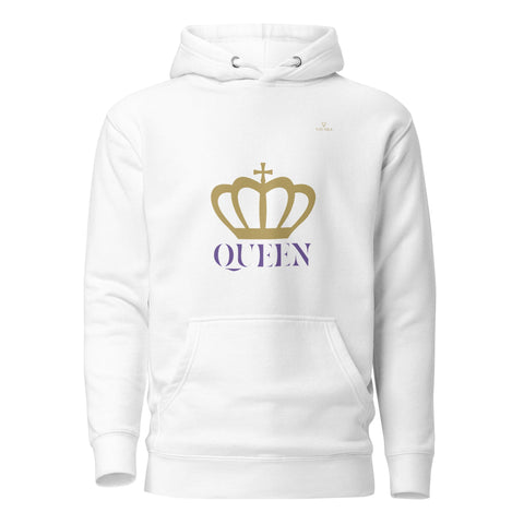 CROWN QUEEN with Gold Logo Premium Unisex Hoodie - Kima Kreates