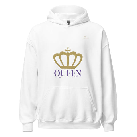 CROWN QUEEN with Gold Logo Unisex Hoodie - Kima Kreates