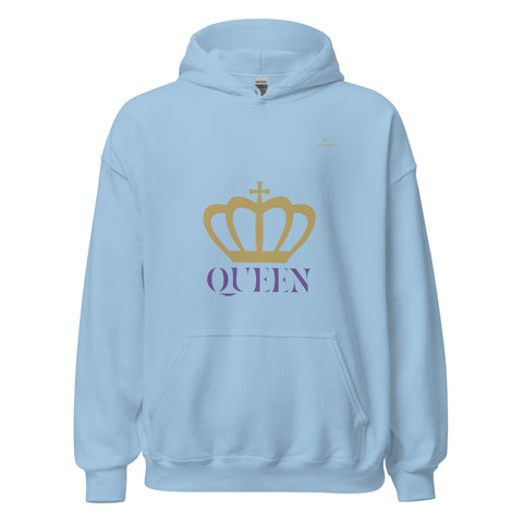 CROWN QUEEN with Gold Logo Unisex Hoodie - Kima Kreates