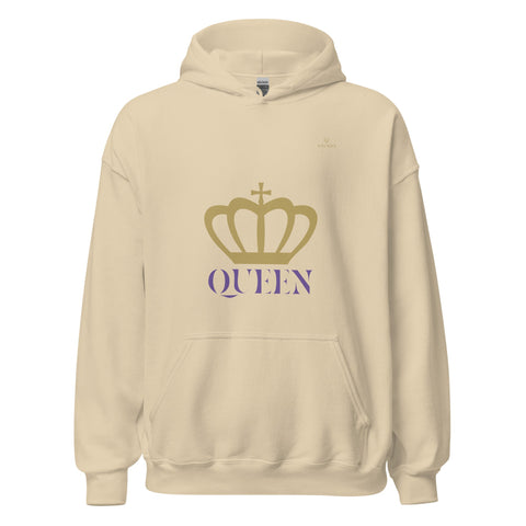 CROWN QUEEN with Gold Logo Unisex Hoodie - Kima Kreates