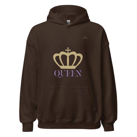 CROWN QUEEN with Gold Logo Unisex Hoodie - Kima Kreates