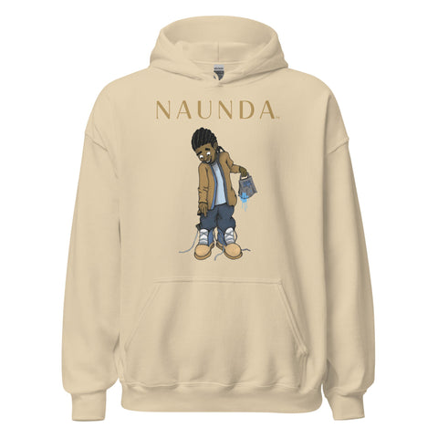 DRIP-BOY with Beige Logo Unisex Hoodie - Kima Kreates