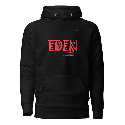 EDEN WORDMARK with Green Logo Premium Unisex Hoodie - Kima Kreates