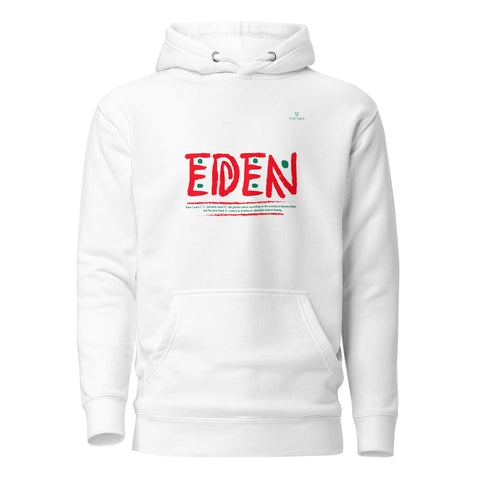 EDEN WORDMARK with Green Logo Premium Unisex Hoodie - Kima Kreates