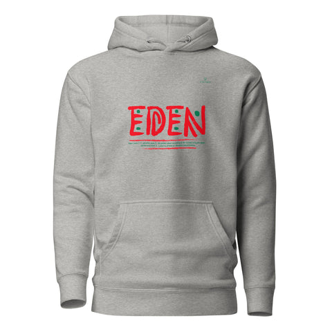 EDEN WORDMARK with Green Logo Premium Unisex Hoodie - Kima Kreates